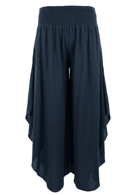 Side Split Linen Trouser