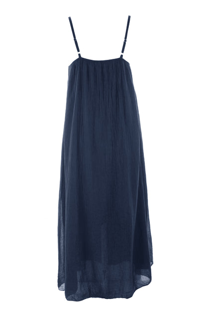 Strappy Cotton Midi Dress