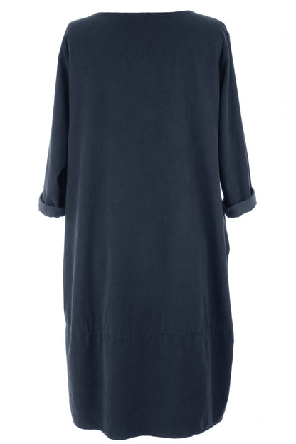 3/4 Sleeve Corduroy Dress
