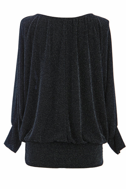 Pleat Detail Lurex Top