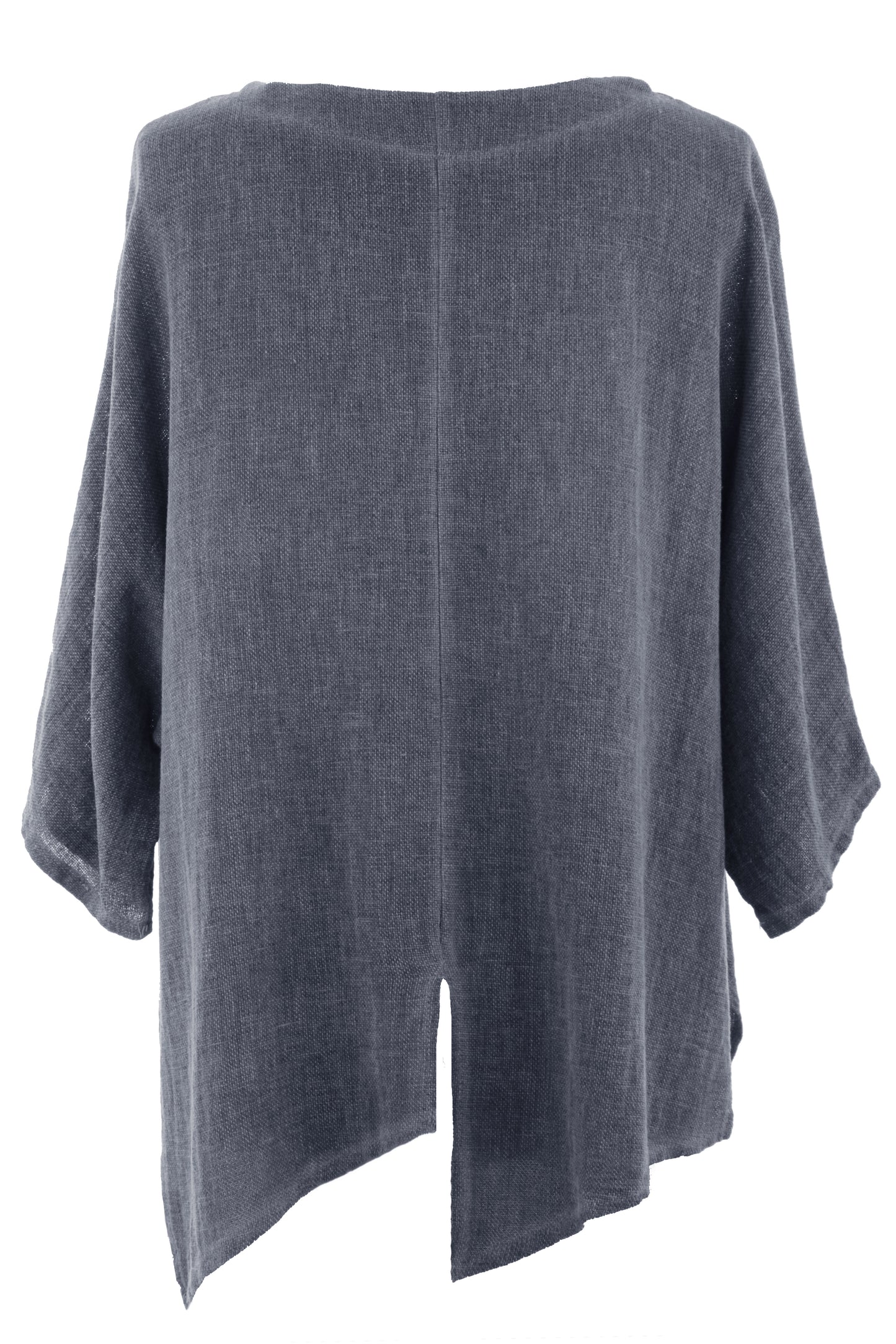 V Cutout Hem Linen Teabag Top