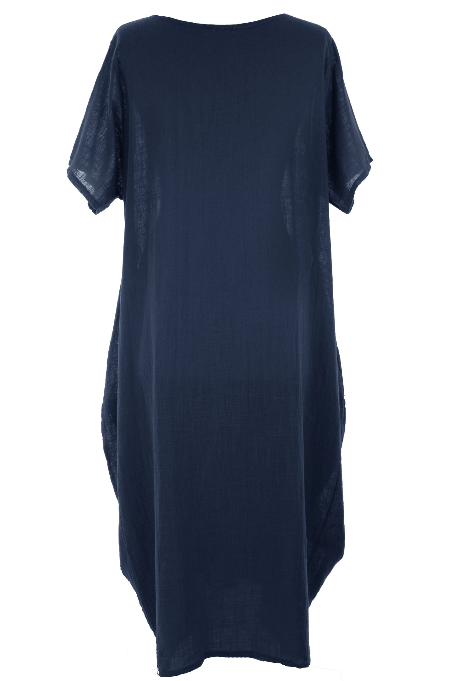 2 Pocket Cotton Tulip Midi Dress