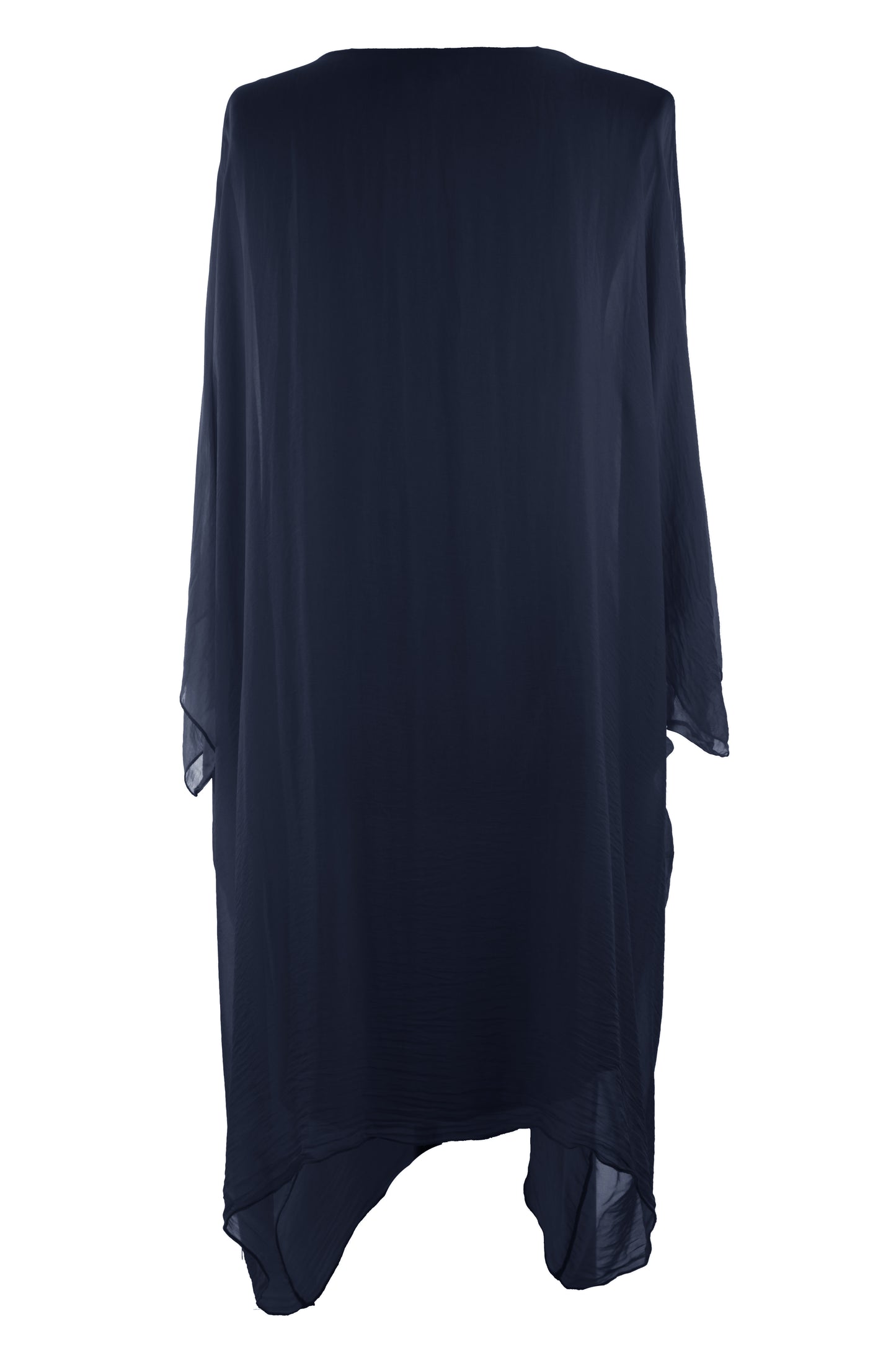Ruched Front Silk Dress