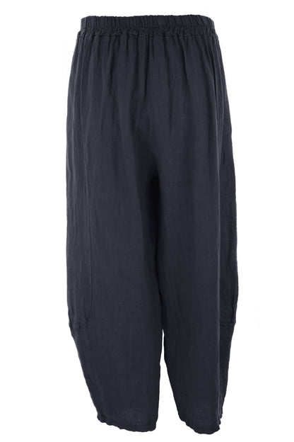 2 Pocket Barrel Leg Linen Trouser