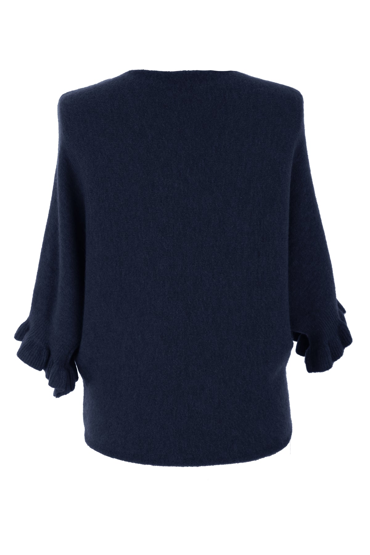 Frill Batwing Soft Knit Wool Jumper