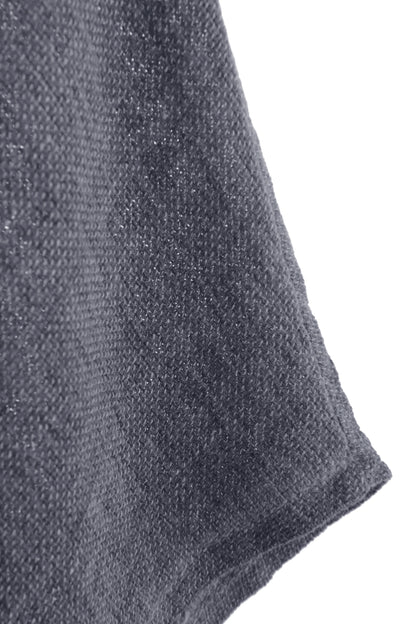 V Cutout Hem Linen Teabag Top
