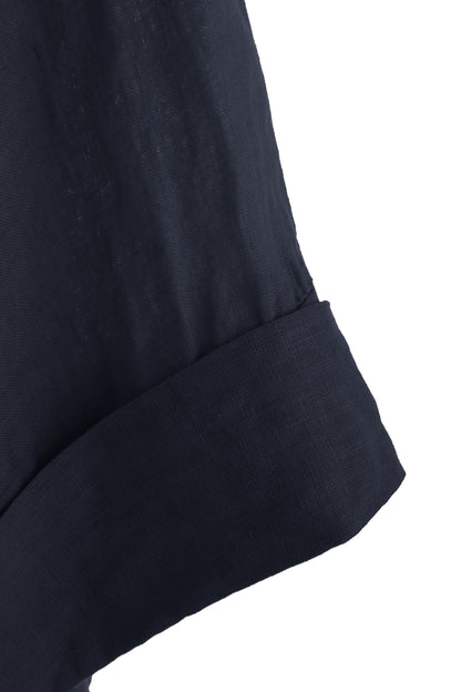 Collar V Neck Linen Shirt