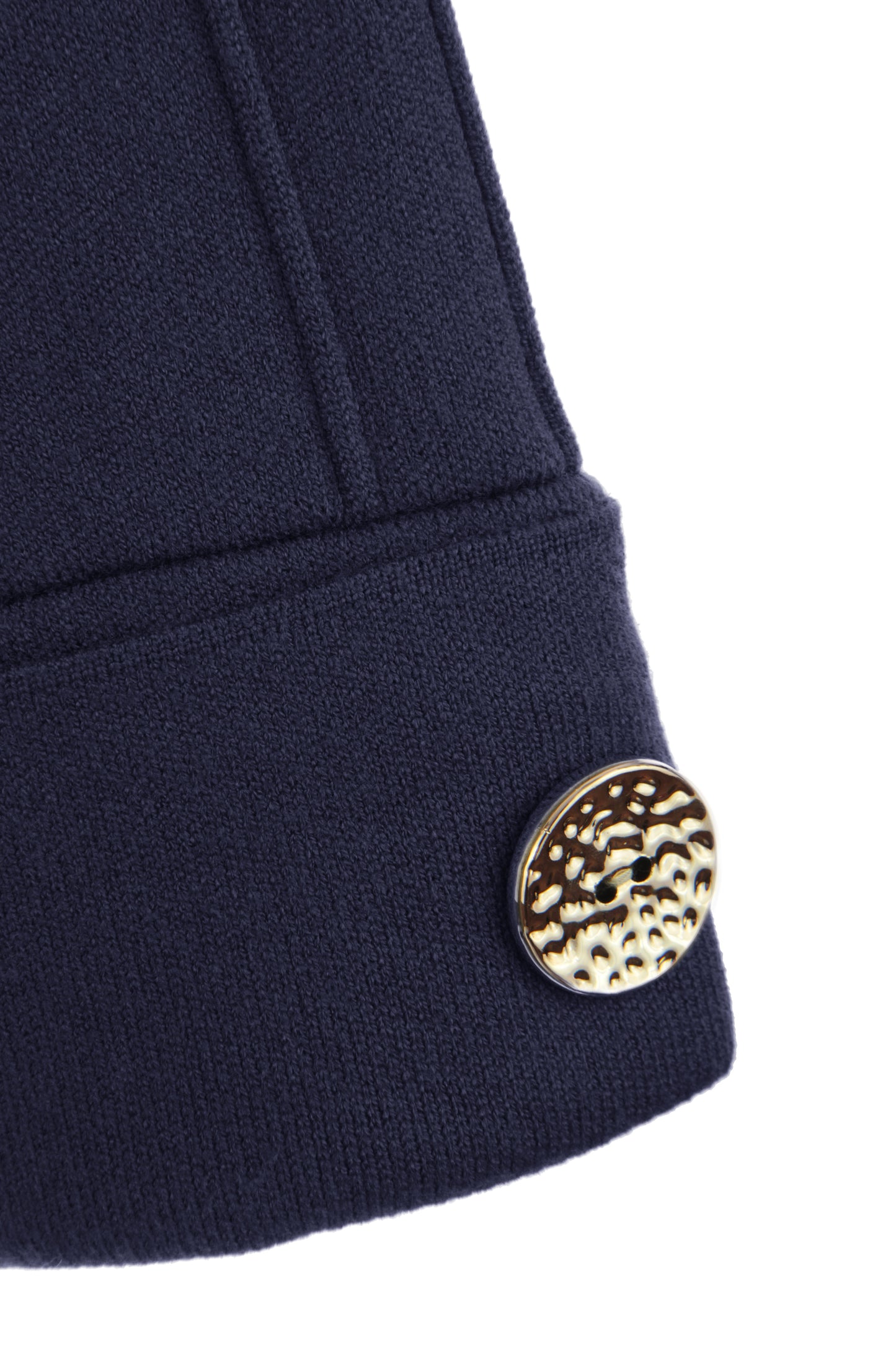 Button Detail 3/4 Sleeve Heavy Knit Jumper