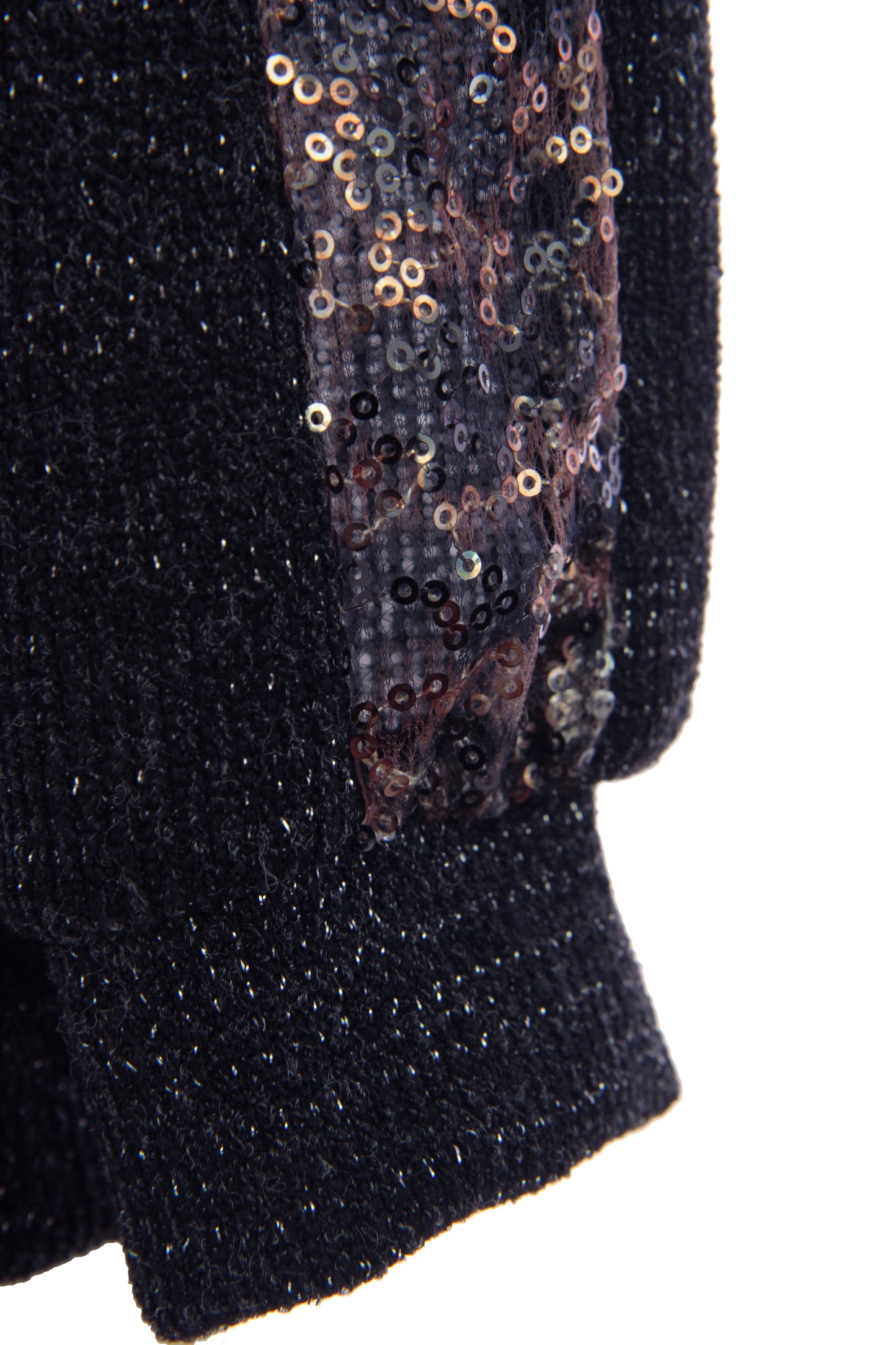Leopard Sequin Trim Lurex Knit Jumper