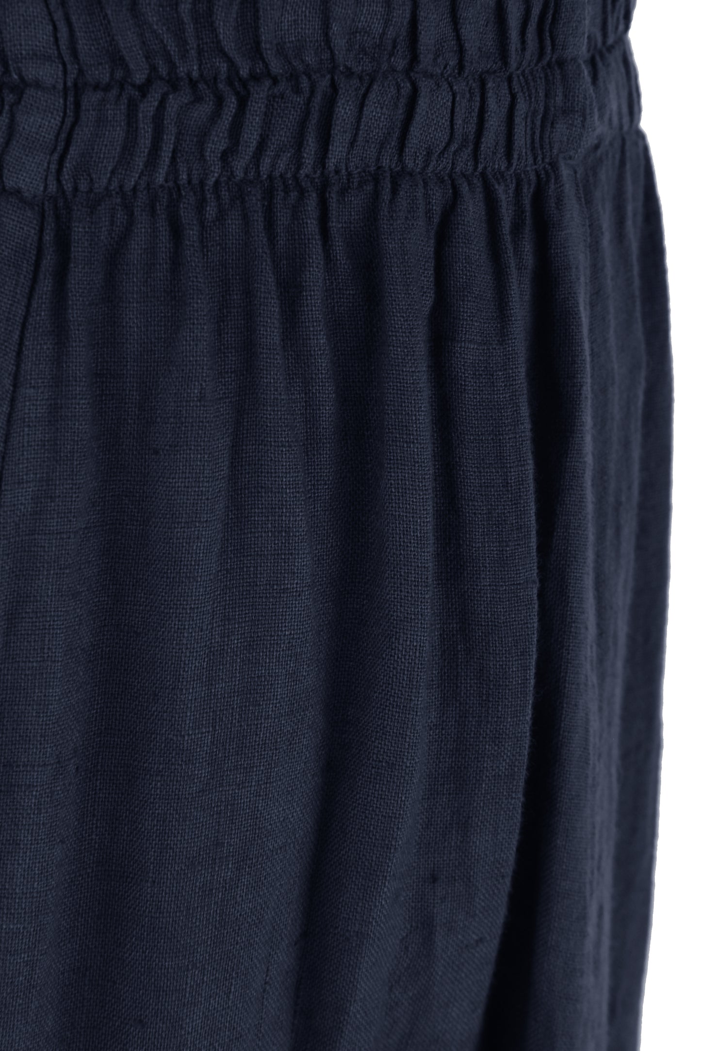 2 Slit Pocket Barrel Leg Linen Trouser