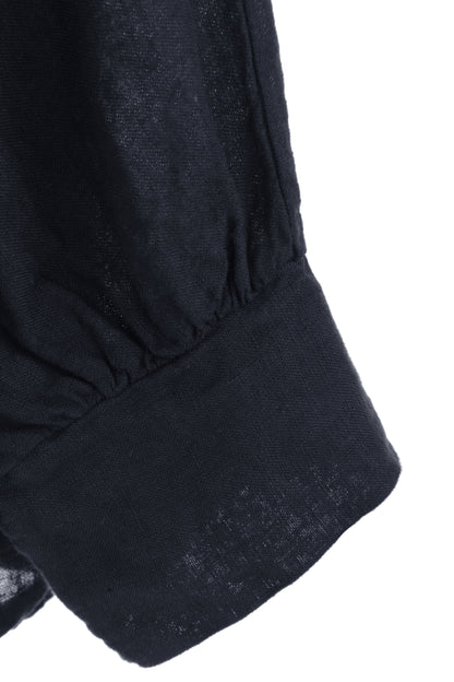 Drawstring Hem Linen Shirt