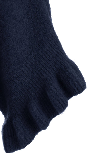 Frill Batwing Soft Knit Wool Jumper