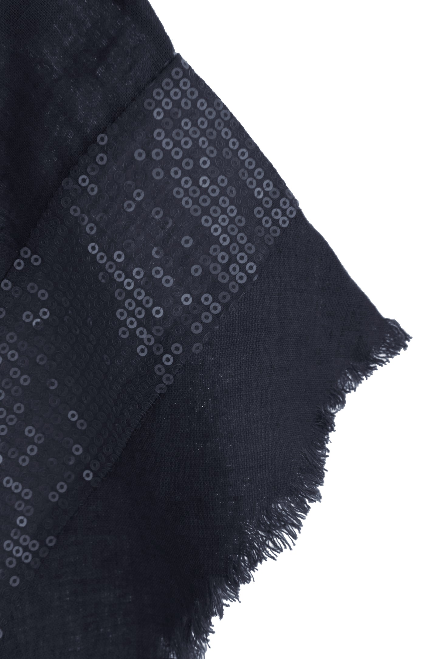Sequin Trim Linen Top