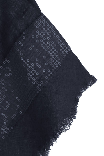 Sequin Trim Linen Top