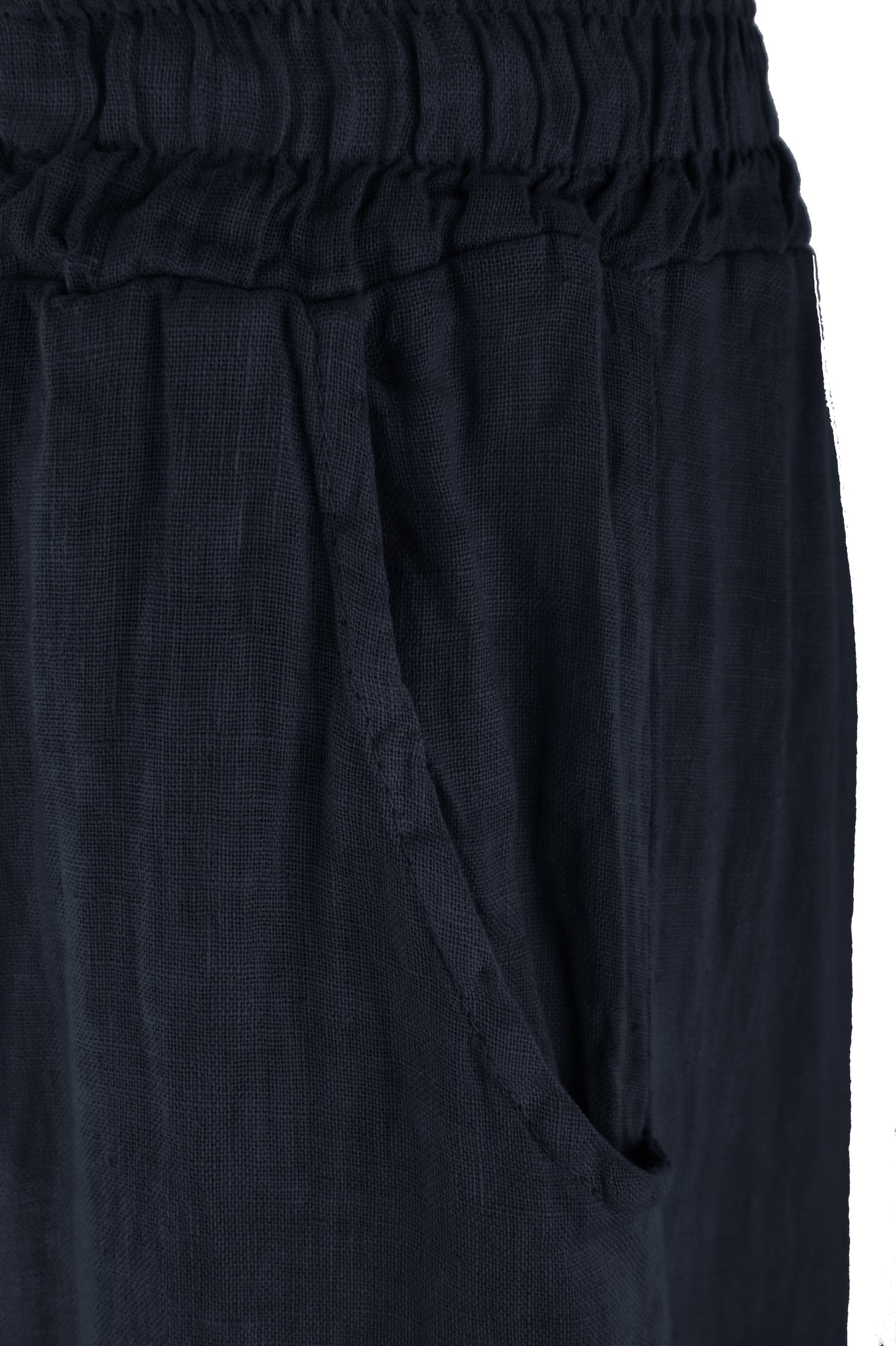 2 Pocket Wide Leg Linen Trouser