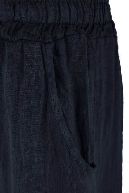 2 Pocket Wide Leg Linen Trouser