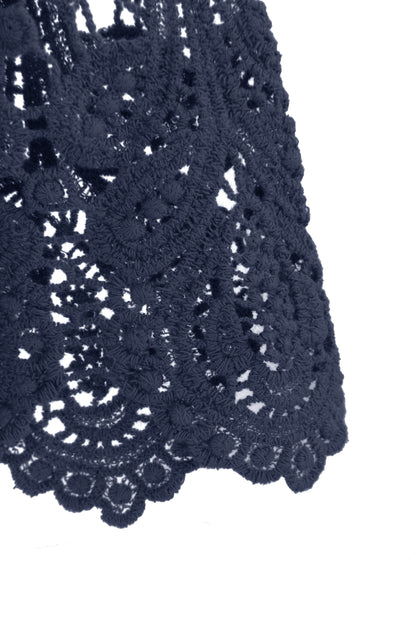 Tie Front Crochet Cardigan