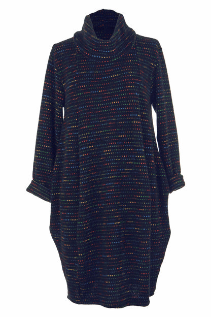 Cowl Neck Fleck Dress