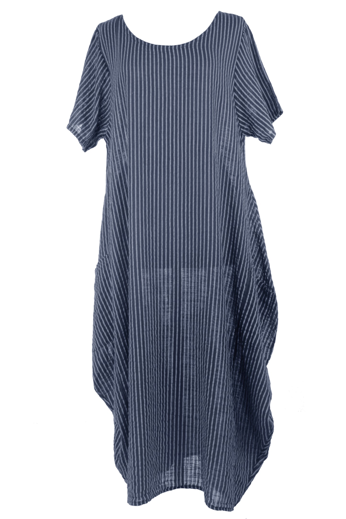Stripe 2 Pocket Tulip Midi