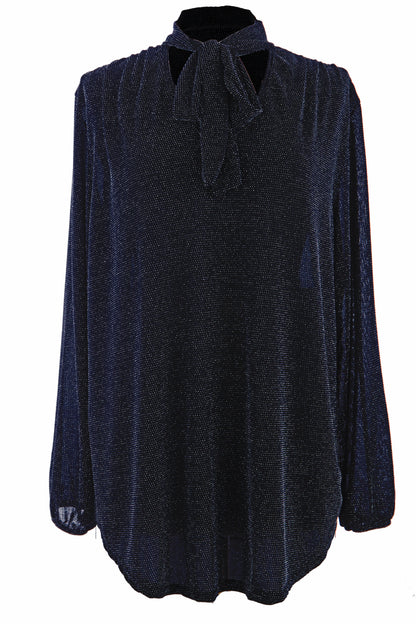 Tie Neck Lurex Top