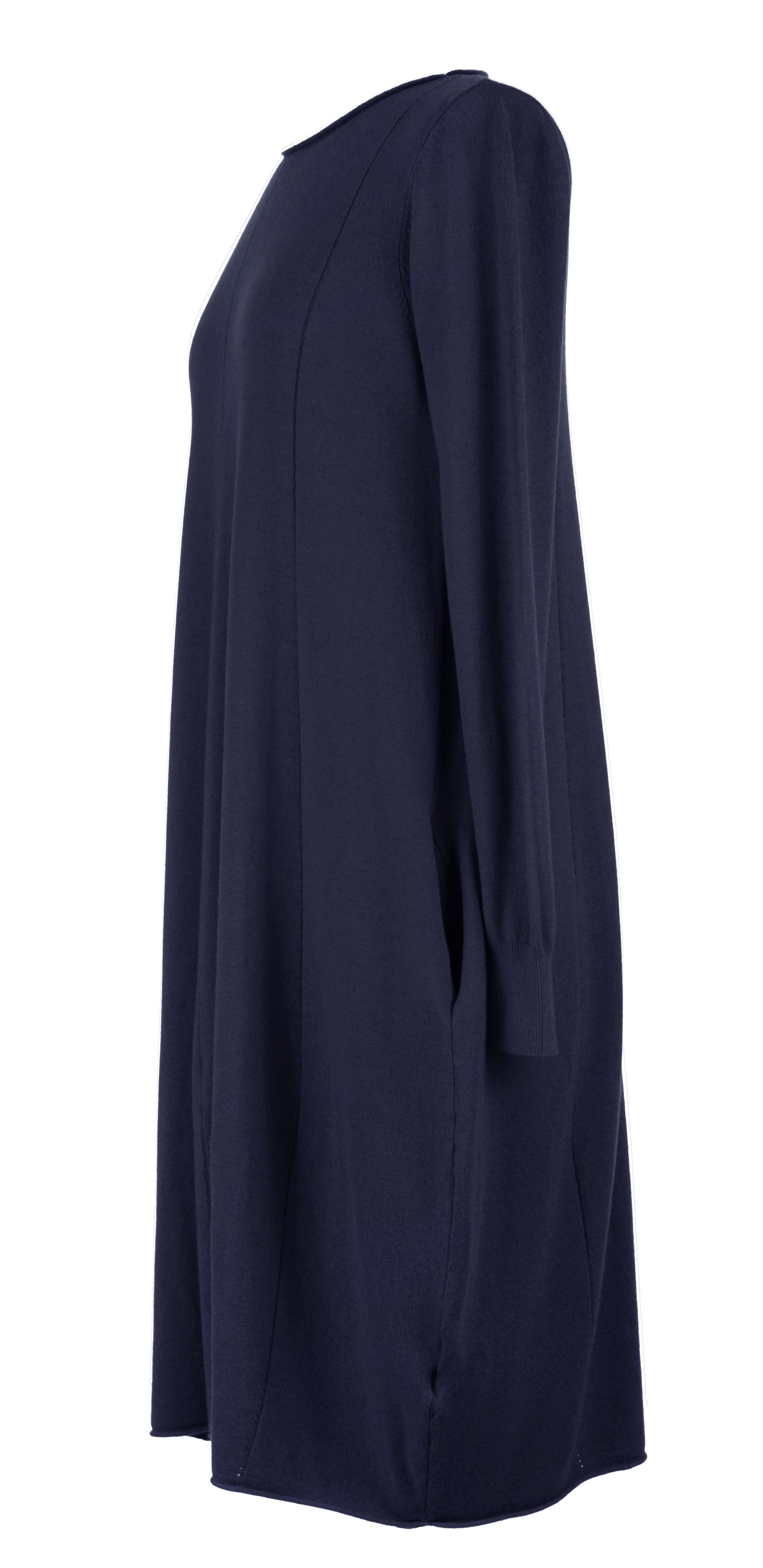 2 Pocket Panel Detail Knit Dress