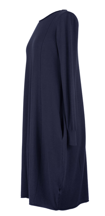 2 Pocket Panel Detail Knit Dress