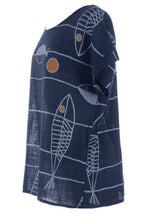 Load image into Gallery viewer, Fish Print Cotton Top

