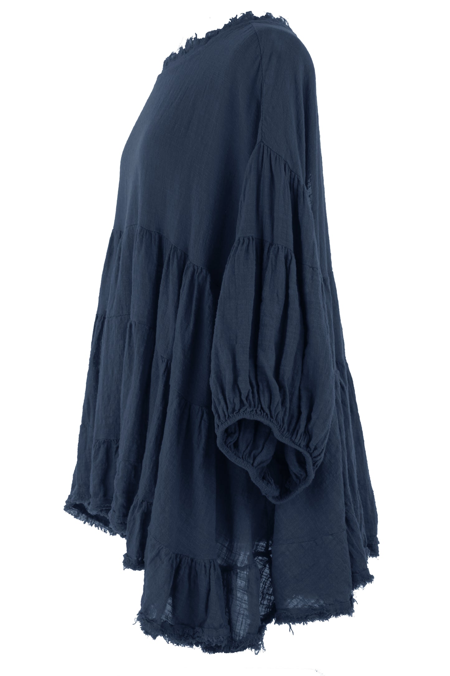 Balloon Sleeve Tiered Top