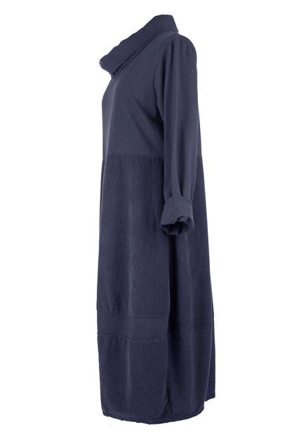 Cowl Corduroy Panel Midi