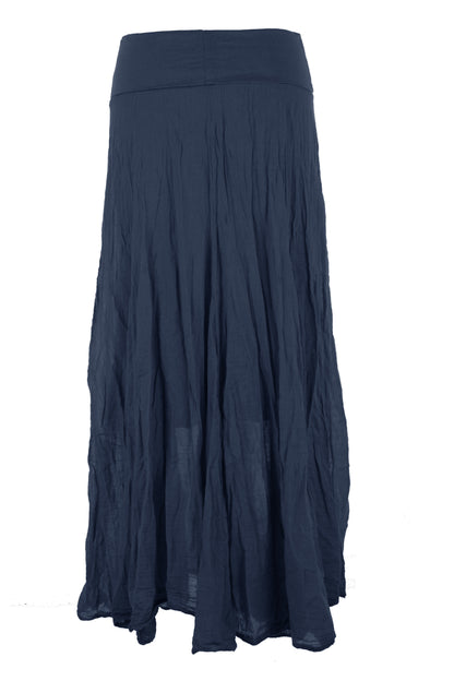 Cotton Panel Midi Skirt
