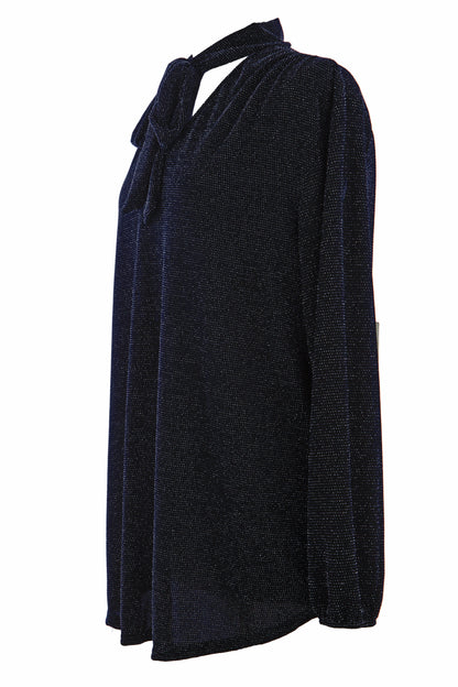 Tie Neck Lurex Top