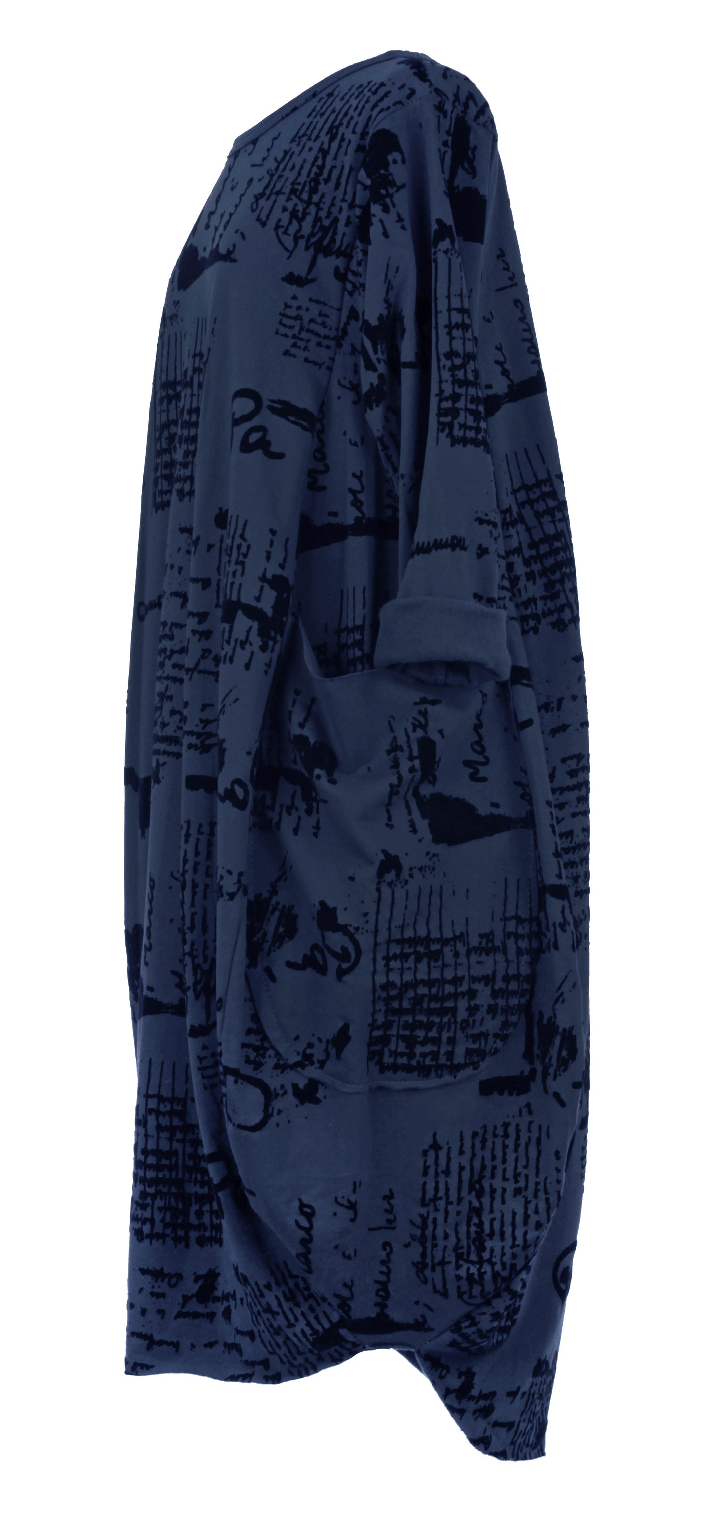 Flocking Script Midi Dress