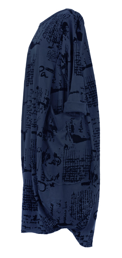 Flocking Script Midi Dress