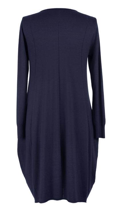 2 Pocket Panel Detail Knit Dress