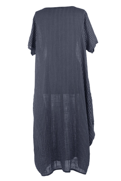 Stripe 2 Pocket Tulip Midi