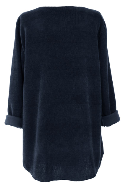 V Neck Chenille Necklace Top