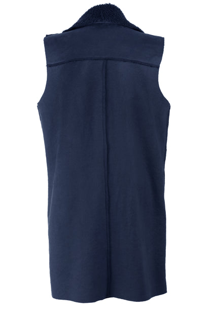 Waterfall Faux Suede Gilet