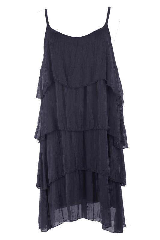 Ruffle Silk Dress