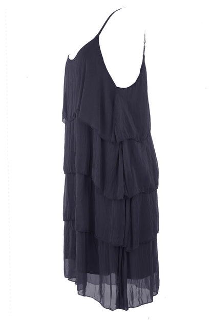 Ruffle Silk Dress