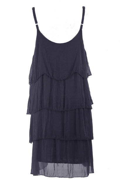 Ruffle Silk Dress