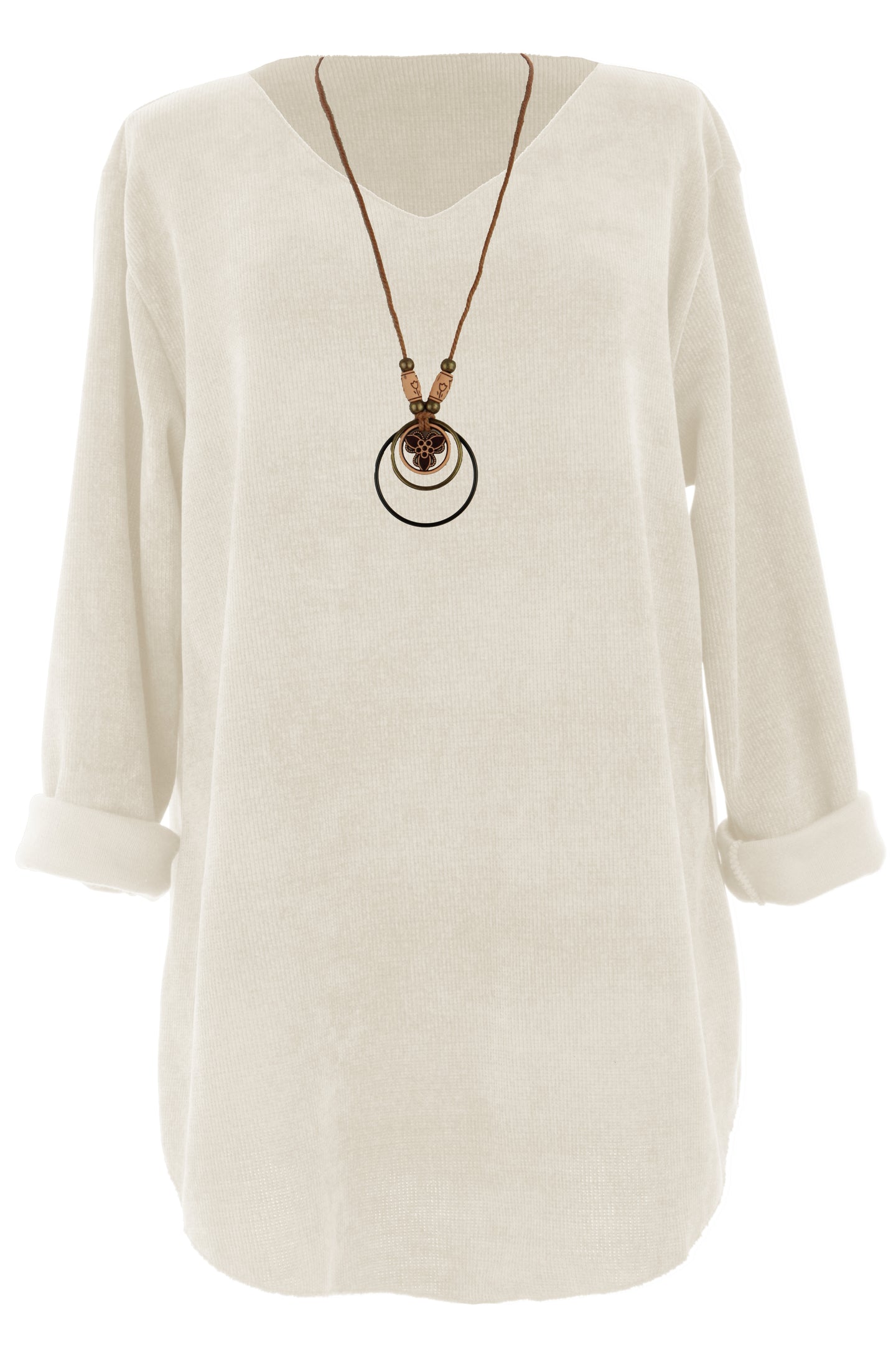 Corduroy Necklace Top