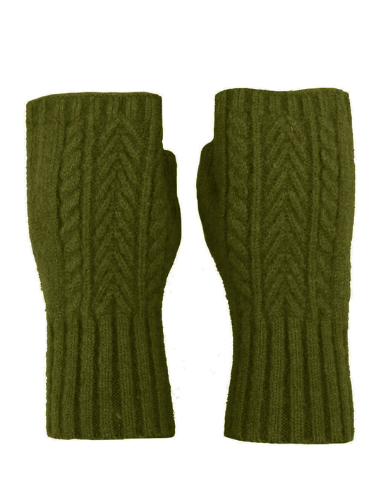Fingerless Cashmere Knit Gloves