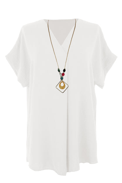 V Neck Necklace Top