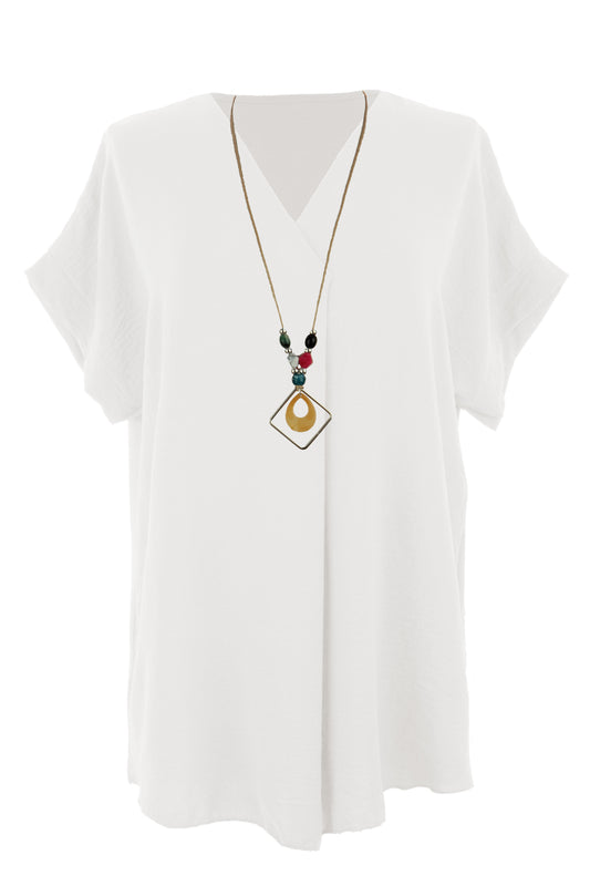 V Neck Necklace Top