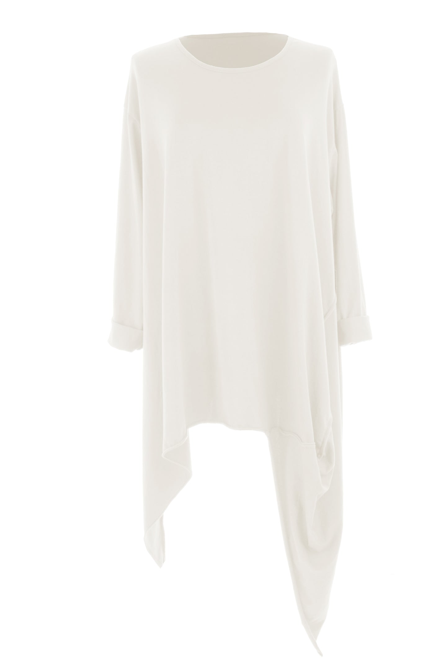 Asymmetric Hem Jersey Tunic