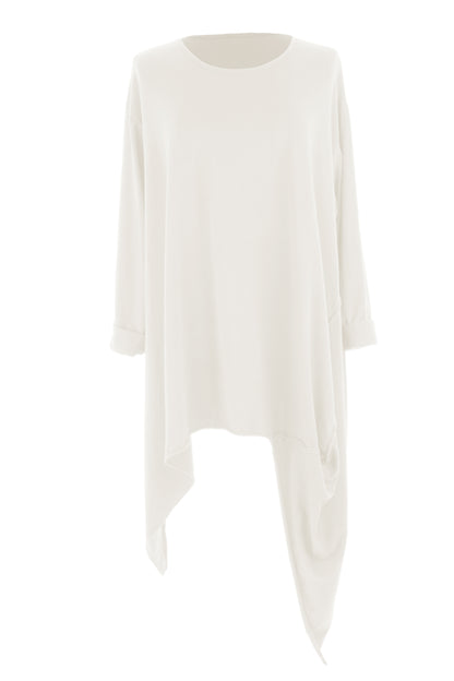 Asymmetric Hem Jersey Tunic