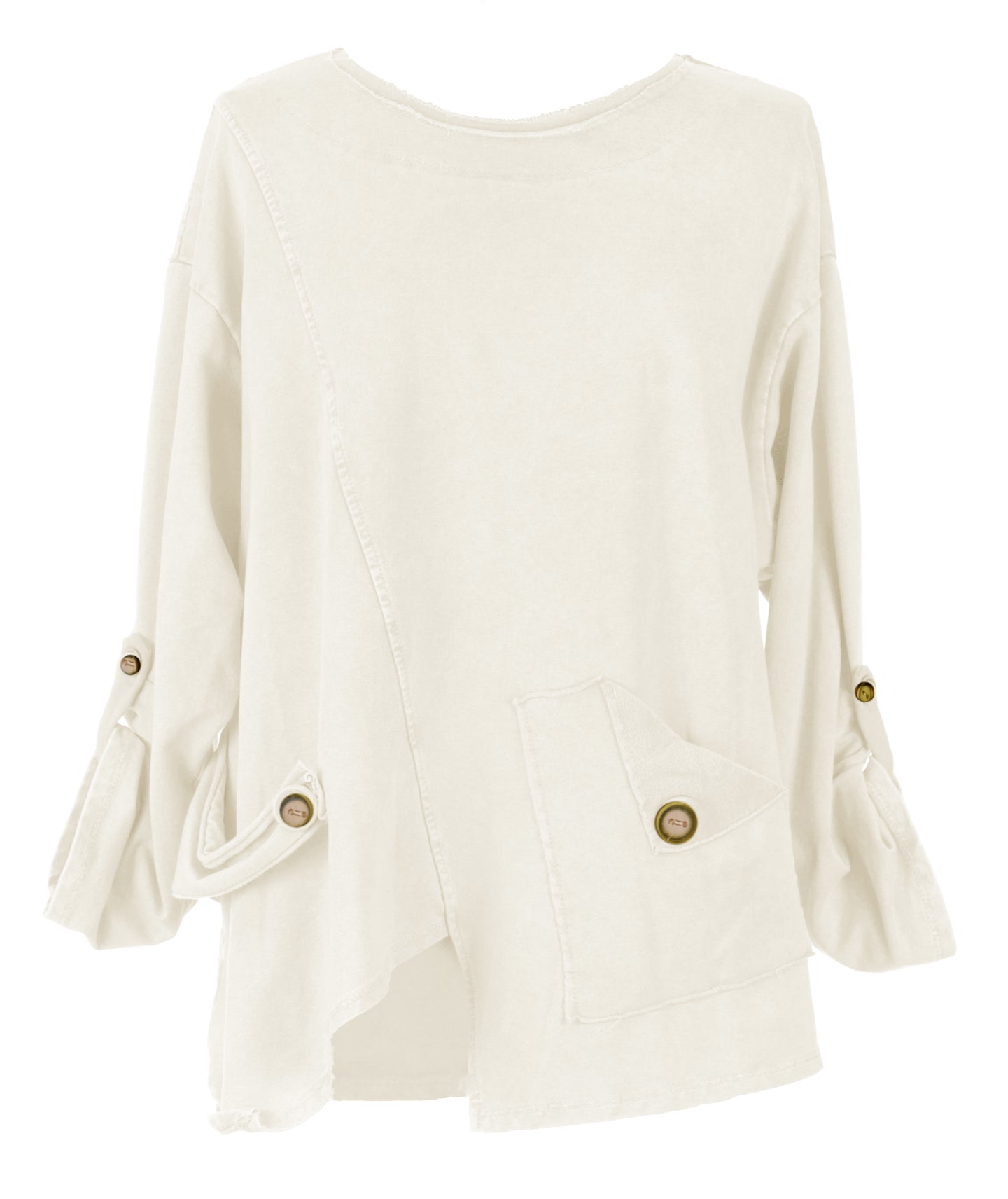 Tab Button Sweatshirt