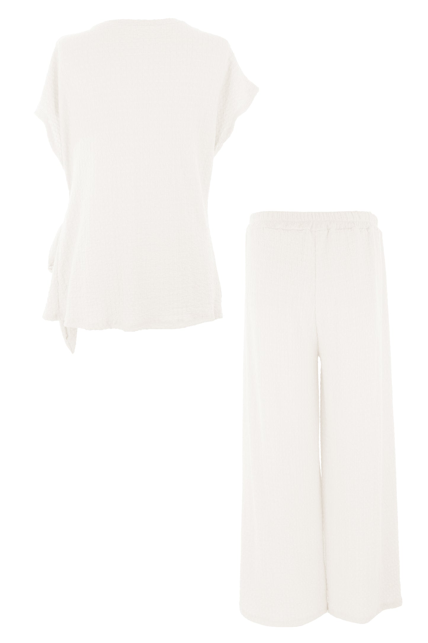 Side Tie Top Trouser Set