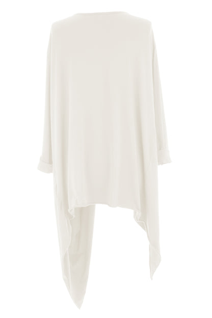 Asymmetric Hem Jersey Tunic