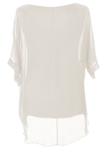 Load image into Gallery viewer, Frayed Hem Silk Top
